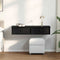 vidaXL Wall Shelf with Drawers Black 100x37.5x19 cm Engineered Wood