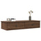 vidaXL Wall Shelf with Drawers Brown Oak 100x37.5x19 cm Engineered Wood