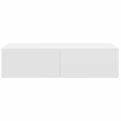 vidaXL Wall Shelf with Drawers White 60x26.5x15 cm Engineered Wood