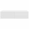 vidaXL Wall Shelf with Drawers White 60x26.5x15 cm Engineered Wood