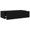 vidaXL Wall Shelf with Drawers Black 60x26.5x15 cm Engineered Wood