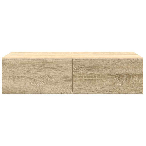 vidaXL Wall Shelf with Drawers Sonoma Oak 60x26.5x15 cm Engineered Wood