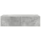 vidaXL Wall Shelf with Drawers Concrete Grey 60x26.5x15 cm Engineered Wood