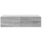 vidaXL Wall Shelf with Drawers Grey Sonoma 60x26.5x15 cm Engineered Wood