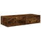 vidaXL Wall Shelf with Drawers Smoked Oak 80x33x17 cm Engineered Wood