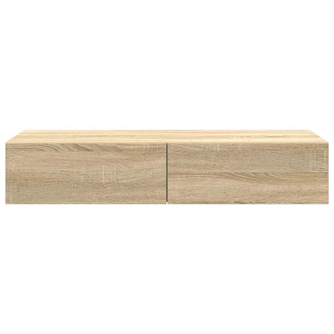vidaXL Wall Shelf with Drawers Sonoma Oak 100x36x19 cm Engineered Wood