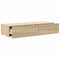 vidaXL Wall Shelf with Drawers Sonoma Oak 100x36x19 cm Engineered Wood