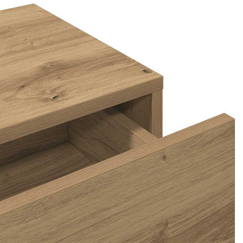 vidaXL Wall Shelf with Drawers Artisian Oak 100x36x19 cm Engineered Wood