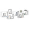 vidaXL Wall Cube Shelf 5 Compartments White Engineered Wood