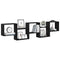 vidaXL Wall Cube Shelf 5 Compartments Black Engineered Wood