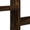 vidaXL Wall Cube Shelf 5 Compartments Smoked Oak Engineered Wood