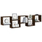 vidaXL Wall Cube Shelf 5 Compartments Smoked Oak Engineered Wood