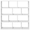 vidaXL Wall Cube Shelf 12 Compartments White Engineered Wood