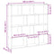 vidaXL Wall Cube Shelf 12 Compartments White Engineered Wood