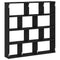 vidaXL Wall Cube Shelf 12 Compartments Black Engineered Wood