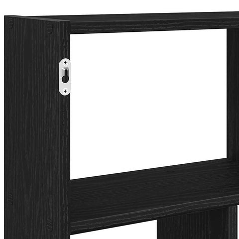 vidaXL Wall Cube Shelf 12 Compartments Black Engineered Wood