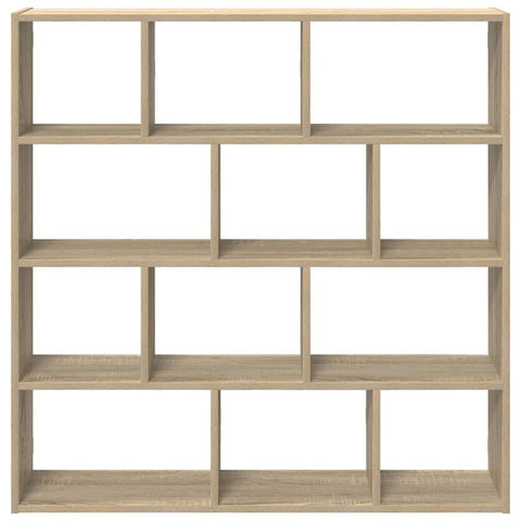 vidaXL Wall Cube Shelf 12 Compartments Sonoma Oak Engineered Wood