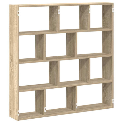 vidaXL Wall Cube Shelf 12 Compartments Sonoma Oak Engineered Wood