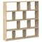 vidaXL Wall Cube Shelf 12 Compartments Sonoma Oak Engineered Wood