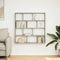 vidaXL Wall Cube Shelf 12 Compartments Concrete Grey Engineered Wood