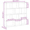 vidaXL Wall Cube Shelf 12 Compartments Concrete Grey Engineered Wood