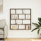 vidaXL Wall Cube Shelf 12 Compartments Smoked Oak Engineered Wood