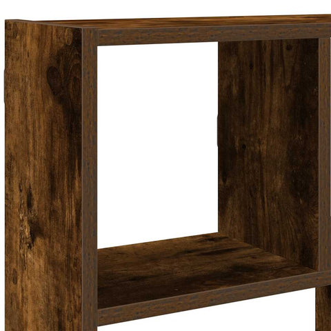 vidaXL Wall Cube Shelf 12 Compartments Smoked Oak Engineered Wood