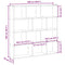 vidaXL Wall Cube Shelf 12 Compartments Grey Sonoma Engineered Wood