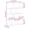 vidaXL Wall Cube Shelf 12 Compartments Black Engineered Wood