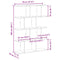 vidaXL Wall Cube Shelf 12 Compartments Sonoma Oak Engineered Wood