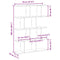 vidaXL Wall Cube Shelf 12 Compartments Concrete Grey Engineered Wood