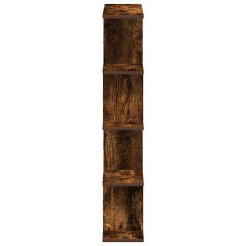 vidaXL Wall Cube Shelf 12 Compartments Smoked Oak Engineered Wood