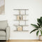 vidaXL Wall Cube Shelf 12 Compartments Grey Sonoma Engineered Wood