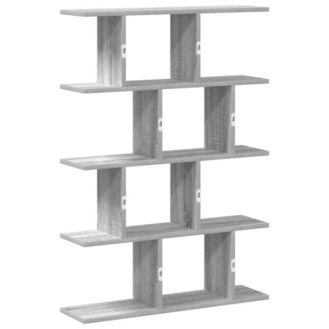 vidaXL Wall Cube Shelf 12 Compartments Grey Sonoma Engineered Wood