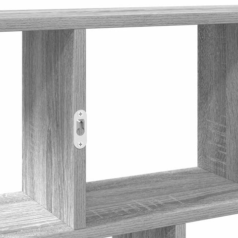 vidaXL Wall Cube Shelf 12 Compartments Grey Sonoma Engineered Wood