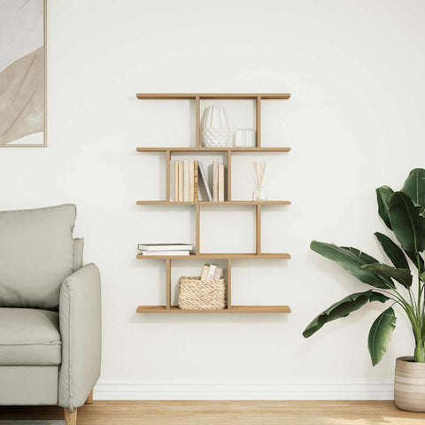 vidaXL Wall Cube Shelf 12 Compartments Artisian Oak Engineered Wood
