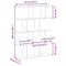 vidaXL Wall Cube Shelf 12 Compartments Artisian Oak Engineered Wood