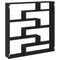 vidaXL Wall Cube Shelf 7 Compartments Black Engineered Wood