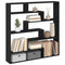 vidaXL Wall Cube Shelf 7 Compartments Black Engineered Wood