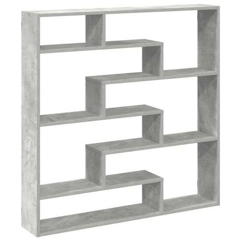 vidaXL Wall Cube Shelf 7 Compartments Concrete Grey Engineered Wood