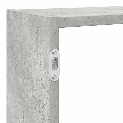 vidaXL Wall Cube Shelf 7 Compartments Concrete Grey Engineered Wood