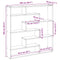vidaXL Wall Cube Shelf 7 Compartments Concrete Grey Engineered Wood