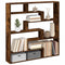 vidaXL Wall Cube Shelf 7 Compartments Smoked Oak Engineered Wood