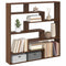 vidaXL Wall Cube Shelf 7 Compartments Brown Oak Engineered Wood