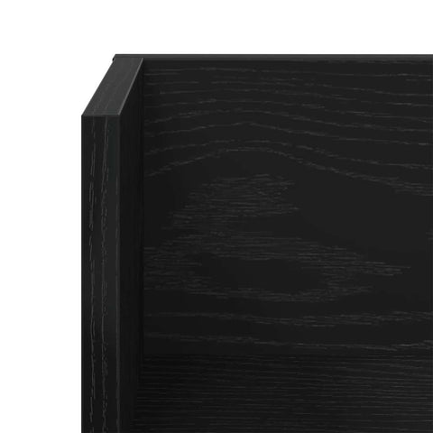 vidaXL Wall Shelves 2 pcs Black 75x16.5x16.5 cm Engineered Wood
