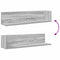 vidaXL Wall Shelves 2 pcs Grey Sonoma 75x16.5x16.5 cm Engineered Wood