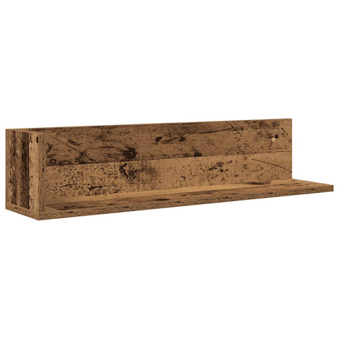 vidaXL Wall Shelves 2 pcs Old Wood 75x16.5x16.5 cm Engineered Wood