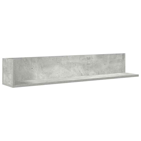 vidaXL Wall Shelves 2 pcs Concrete Grey 100x16.5x16.5 cm Engineered Wood