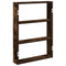vidaXL Wall Shelf Smoked Oak 43x9x60 cm Engineered Wood