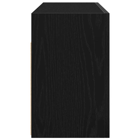 vidaXL Bathroom Wall Cabinet Black 80x25x40 cm Engineered Wood